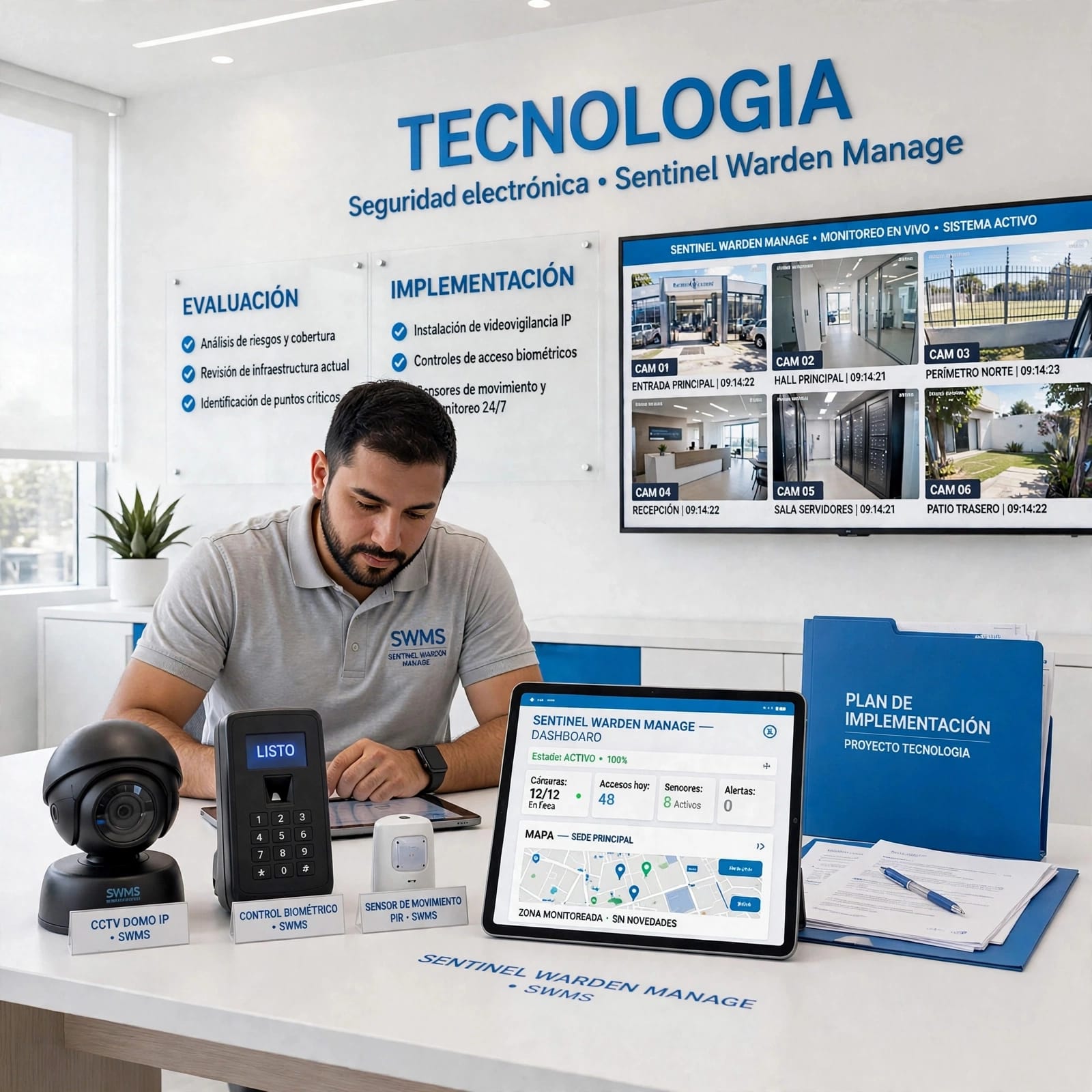 Ilustración de tecnología de seguridad y análisis